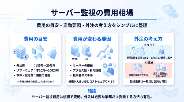 サーバー監視の費用相場